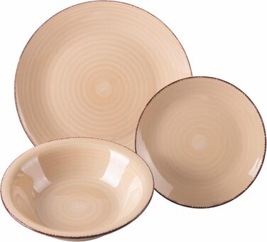 Villa d'Este Home Tivoli Baita: 18-частинний чайний сервіз з шоколадного фарфору, Steingut