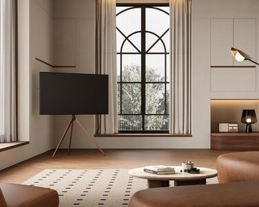 Підставка для телевізора FITUEYES 43-65 дюймів, настільна, регульована висота, чорна