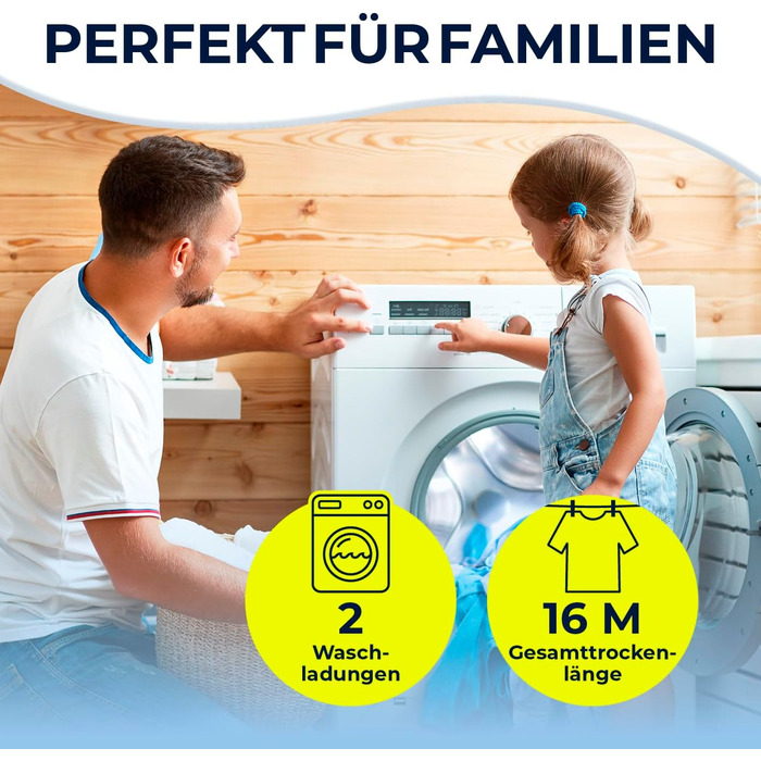 Складаний сушильний стійка EASYmaxx з 3 рівнями, чорний/білий | Компактна, мобільна сушарка для одягу в приміщенні та на вулиці