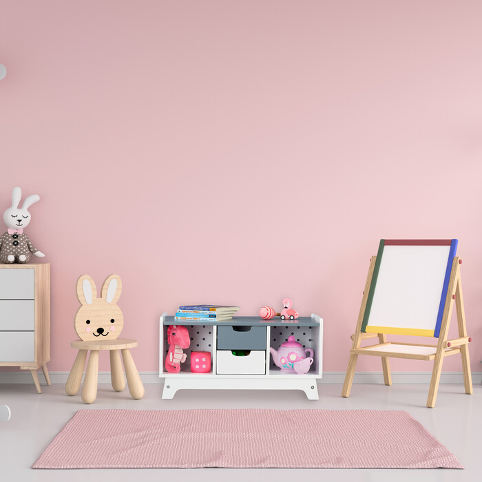 Relaxdays Children's Shelving Unit, 4 Compartments
