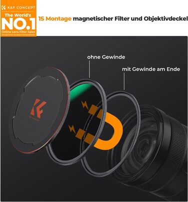 Набір магнітних фільтрів K&F Concept 77mm: CPL, ND8, ND64 з адаптером та чохлом (Nano-Xcel)