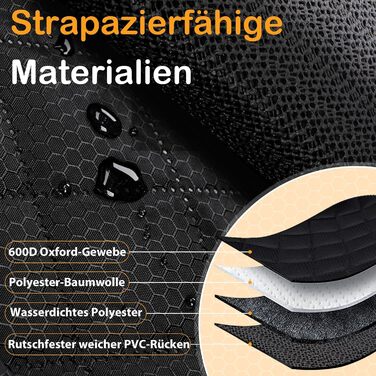 Захист для заднього сидіння автомобіля Angooni - водонепроникний, антиковзний, стійкий до подряпин, 135x120 см (з Isofix)