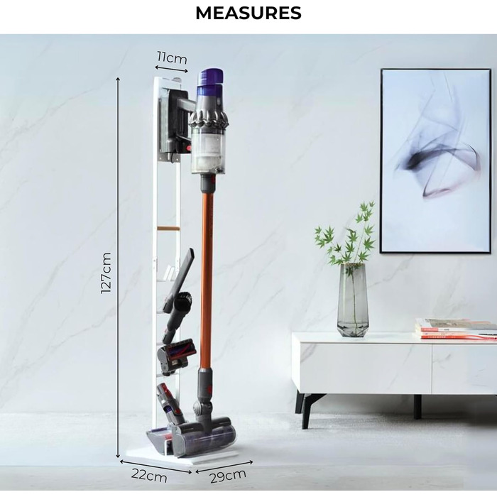 Підставка для пилососів Dyson: V15, V12, V11, V10, V8, V7, V6, DC58, DC59, DC62, DC74. Органайзер та рамка для зберігання. Модель S9313
