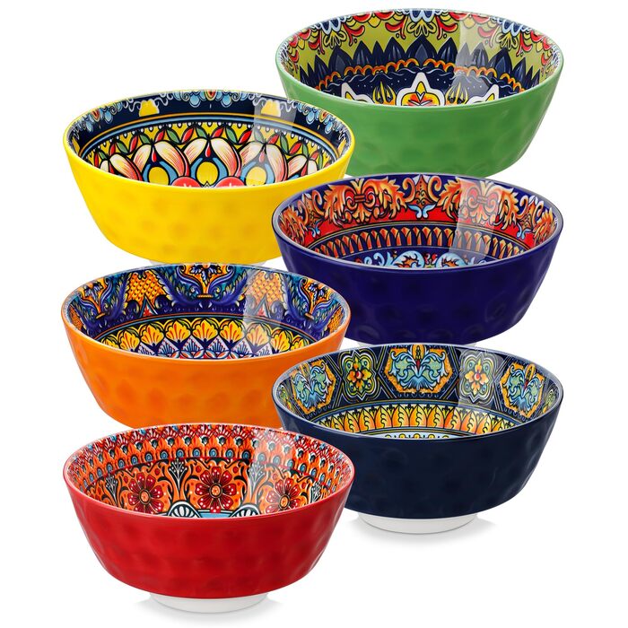 Набір супових тарілок Vancasso (6 шт) з порцеляни для супу, мюслі, рамену, десерту та пасти