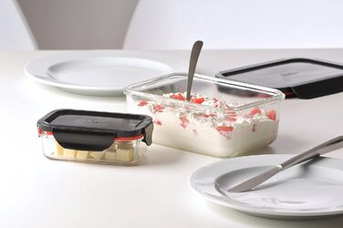 Silit Storio Контейнер для зберігання з кришкою, 18 x 13 см - скло, герметичний, для миття в посудомийній машині, для мікрохвильової печі та духовки