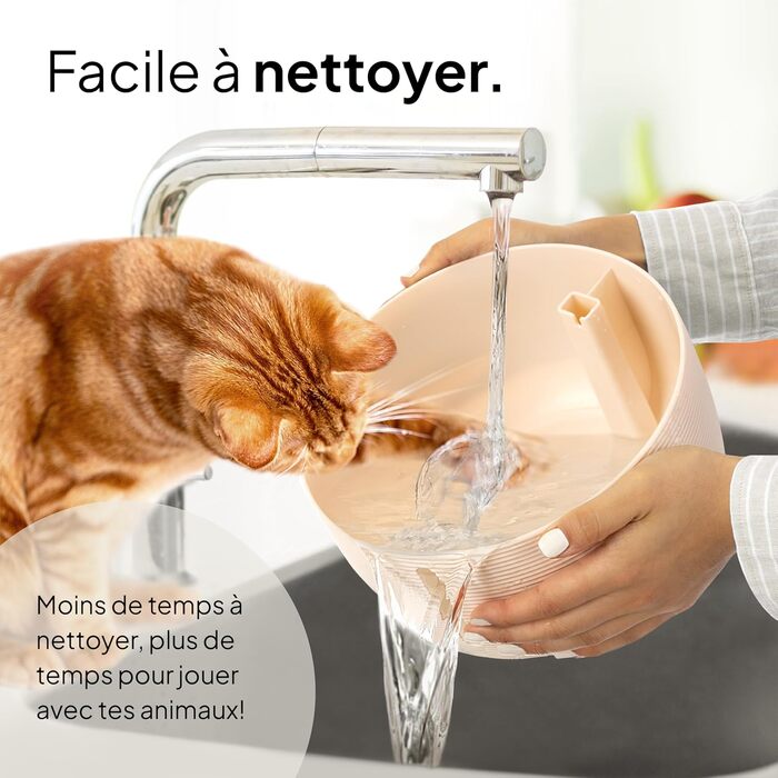 Ка fountain Pretty Paw©: тихий фонтанчик для котів з LED, фільтром з активованого вугілля та BPA-free матеріалами, 2.5L, Beige