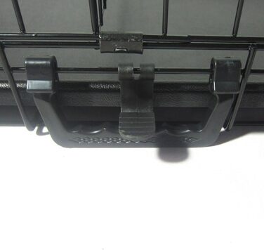 Складана переноска для собак з двома дверцятами, авто-переноска з піддоном, чорна