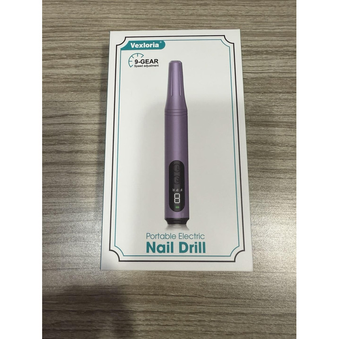 Електричний фрезер для нігтів 11 в 1, професійний, для гель та акрил, регулювання швидкості, манікюр та педикюр, фіолетовий