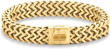 Tommy Hilfiger: Браслет для чоловіків з нержавіючої сталі, плетіння, срібло або золотий (золото)