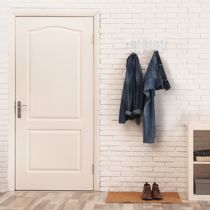 Relaxdays White Coat Rack with Horse Design