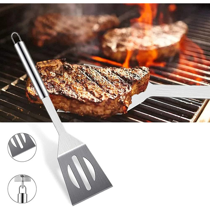Набір гриль-інструментів 5 шт. з нержавіючої сталі, професійний, для кемпінгу та барбекю