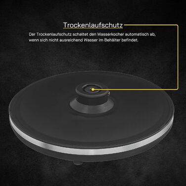 Електричний чайник Water 3300 C, 1,7 л, 2200 Вт, з захистом від накипу, чорний