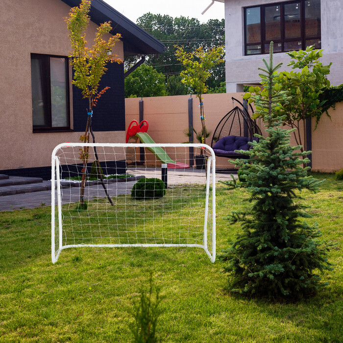 Relaxdays White Football Goal with Steel Frame