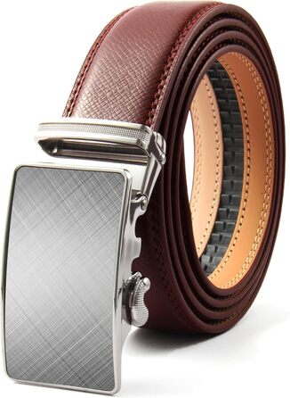 Чоловічий шкіряний ремінь на пряжці-защіпці, 35 мм, 130 см, для талії 28-44