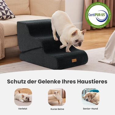 Сходинка для собак Gardner Pet - 3 сходинки, 35/42 см, з водонепроникним покриттям, для ліжка, дивану, крісла