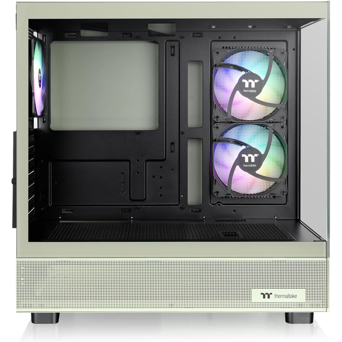 Thermaltake View 270 Plus WS ARGB: Корпус ПК Midi-Tower з темперованим склом, дерево, білий, USB-C, підтримка 360mm радіатора