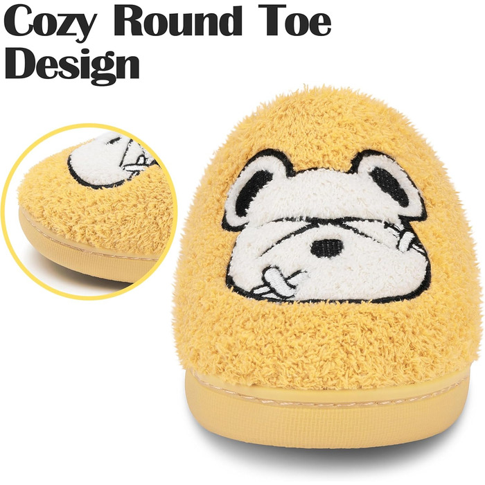 Тапочки зимові Mishansha для жінок та чоловіків, теплі плюшеві, з піною Memory Foam, розмір 36-47, жовті