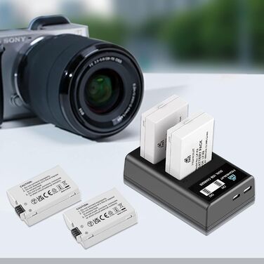 Акумулятор LP-E8 1800mAh та LED-зарядний пристрій для Canon EOS Rebel T2i T3i T4i T5i EOS 550D 600D 650D 650D 700D Kiss X4 X5 X6 X6i X7i (2 шт. акумулятори + 1 зарядний пристрій)