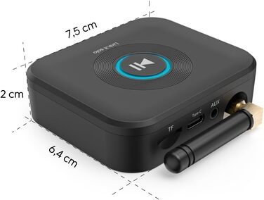 Bluetooth-адаптер Hama для стереосистем та колонок, приймач аудіосигналу для модернізації звукової системи
