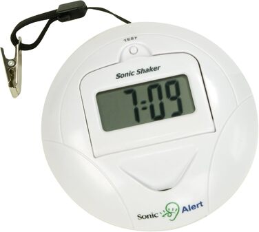 Geemarc SBP100 Portable Travel Alarm Clock with Extra Loud Alarm 70 dB + Vibration + Carrying Case