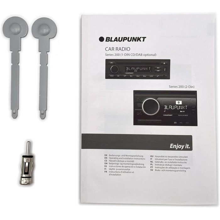 Автомагнітола Blaupunkt Madrid 200 BT з Bluetooth, USB, RDS, Aux, 1-DIN, чорна
