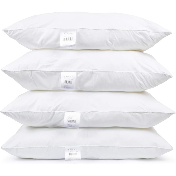H&F Heimtextilien Top Quality Cushion 80x80 4-Piece Set | Allergy-Friendly Pillow with Oeko-TEX Certified | Cover: 100% Microfiber | Filling: 1100 Grams Polyester 4 80 x 80 cm