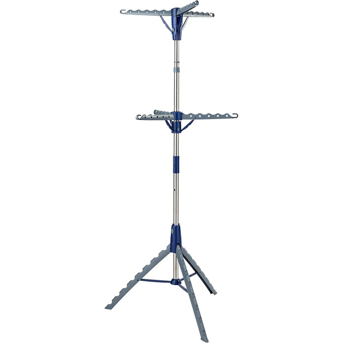 Honey Can Do 2-Tier Clothes Drying Rack, Folding, 3-Leg Design, DRY-09220, Chrome