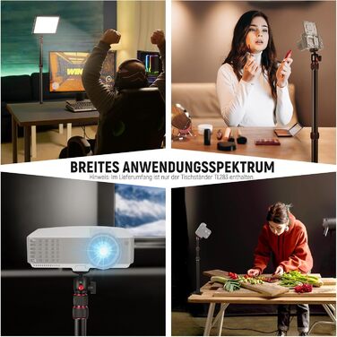 Тримач для камери NEEWER TL283 з регульованою ручкою, штатив для мікрофона та світла, червоний