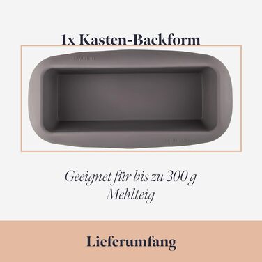 Silicone baking mold – for cakes and breads – with non-stick coating, length: 22cm