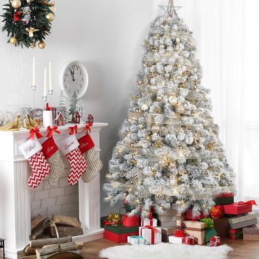 Набір прикрас на ялинку Alupssuc 80 шт. з різних форм, з гачками, для свят, вечірок та весіль, безпечний пластик, колір шампань-золото