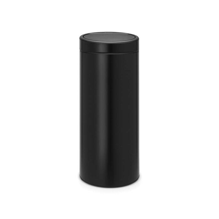 Сміттєвий відер Brabantia Touch Bin з виймаю одним пластиковим контейнером, 30 л, чорний (Schiere Freude)