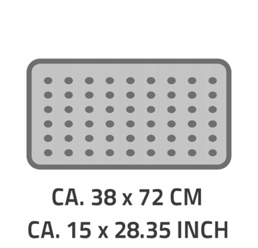Протиковзкий килимок у ванну RIDDER Capri, 38x72 см, білий