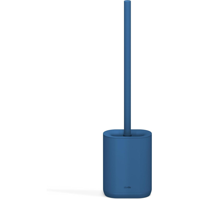 Набір для туалету з щіткою для унітазу Silikon, компактний, антибактеріальний, матовий, білий (Prussian Blue)