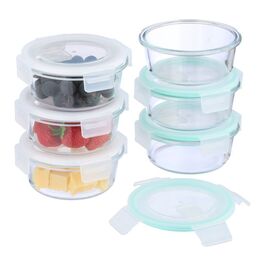 Relaxdays Glass Containers with Lids Set