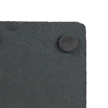 Relaxdays Set of 10 Slate Coasters, 10x10 cm