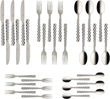 Villeroy & Boch – Boston Cutlery Set, 30 Pieces, 6 Place Settings, Dishwasher Safe, Stainless Steel, Flatware Set, Dinnerware Set, Fork, Knife, 30-Piece Cutlery Set, Stainless Steel Cutlery Set