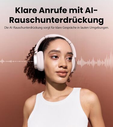 Навушники бездротові Edifier ES850NB Over-Ear з шумозаглушенням, Hi-Res Audio, Bluetooth 5.4, рожеві