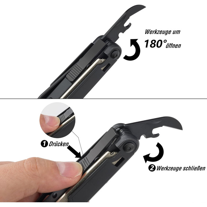 Мультитул Swiss+Tech 16-в-1: мультиінструмент з ножем, пилкою, плоскогубцями та ін. для кемпінгу та ремонту, з чохлом