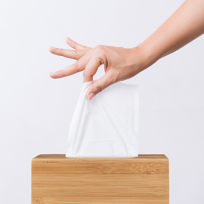 Relaxdays Cosmetic Tissue Box made of Bamboo