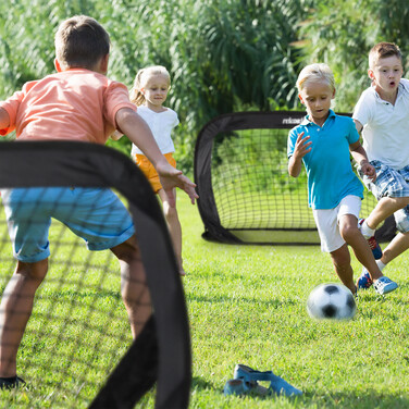 Relaxdays Pop-Up Soccer Goals, 2-Piece Set