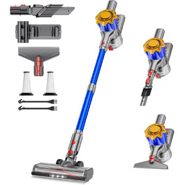 Бездротовий акумуляторний пилосос V8-B з дисплеєм, 450 Вт, 40000 Па, до 50 хв роботи, автоматичний режим, антизаплутування, для килимів, твердих підлог та шерсті тварин