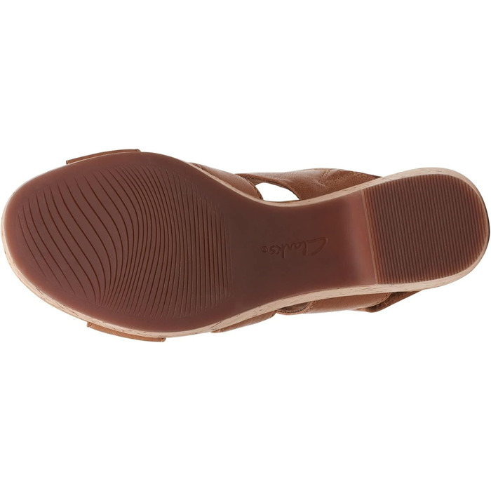 Босоніжки жіночі Clarks Giselle Beach з натуральної замші на танкетці, колір світло-коричневий, розмір 42.5 EU