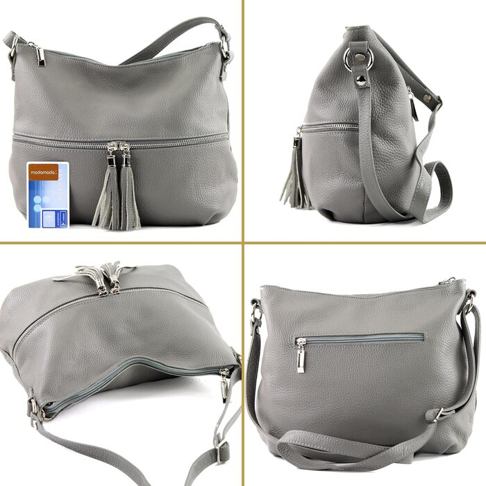 Сумка жіноча шкіряна через плече Modamoda T159, Італія, бордово-фіолетова