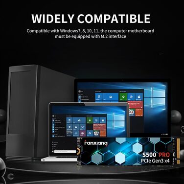 SSD M.2 2TB PCIe 3.0 (S500 Pro) - NVMe, 3500 МБ/с, SLC Cache