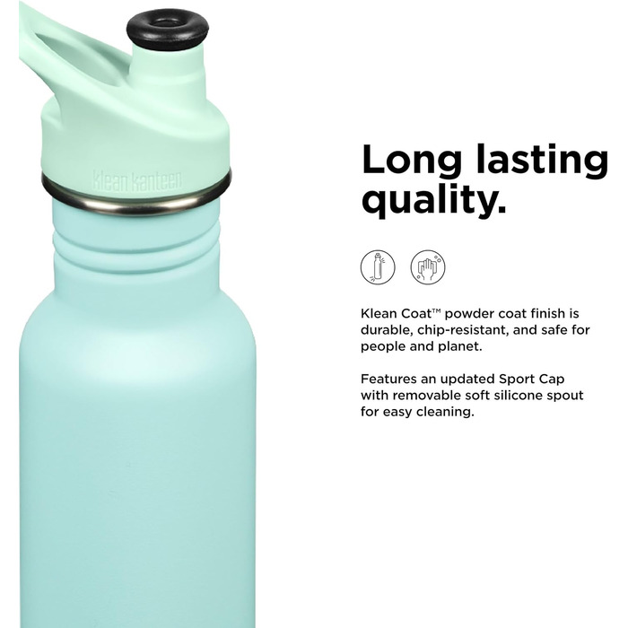 Klean Kanteen Classic Narrow Water Bottle 18 oz (Pastel Turquoise)