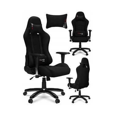 Ігрове крісло PRO-GAMER FALCON PLUS, тканина, чорне