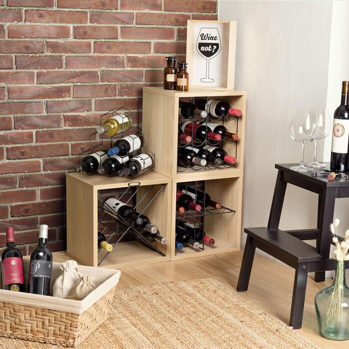 Bottle Holder Brown 28 x 14.5 x H.28 cm RAN8663