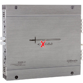 Excalibur X600.2 – автомобільний підсилювач 2-канальний, 2×600 Вт MOSFET, Hi-Fi, автопідсилювач з бас-бустом, 1200 Вт максимум, 2 Ом, змінна частотна фільтрація