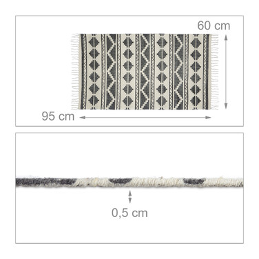 Relaxdays Patterned Runner Rugs in 2 Sizes