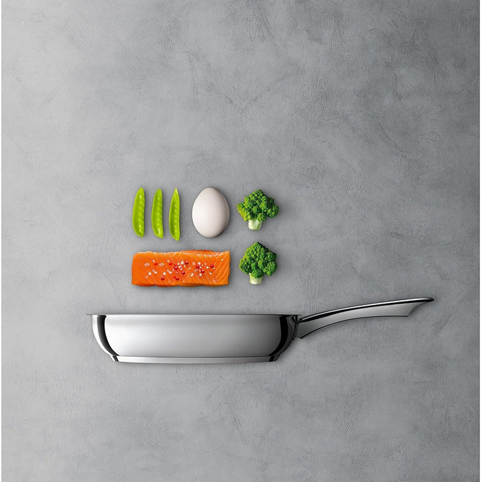 Silit Talis 24cm Induction Nonstick Fry Pan - Stainless Steel with Ceramic Coating, Oven-Safe, Transparent Lid